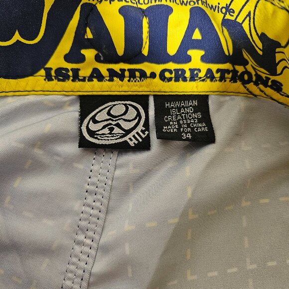 Hawaiian Island Creations SPAM Graphic Swim Trunks Men's Size 34 Funky & Fun - Picture 4 of 8